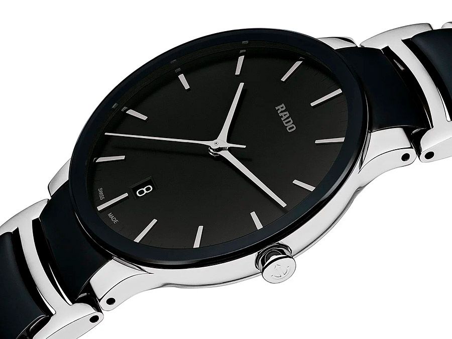 Мужские часы Rado Centrix 073.0934.3.017, механизм кварцевый, циферблат черный, браслет керамика, нержавеющая сталь — Изображение 4