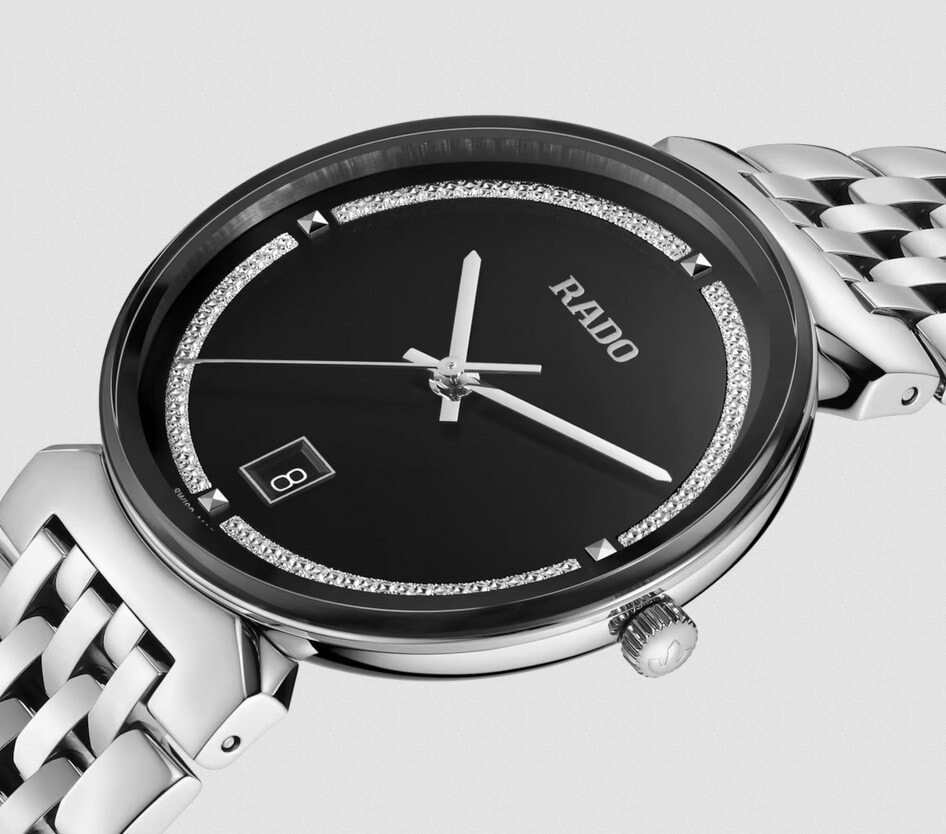 Женские часы Rado Florence 073.3912.4.016, механизм кварцевый, циферблат черный, браслет нержавеющая сталь — Изображение 2