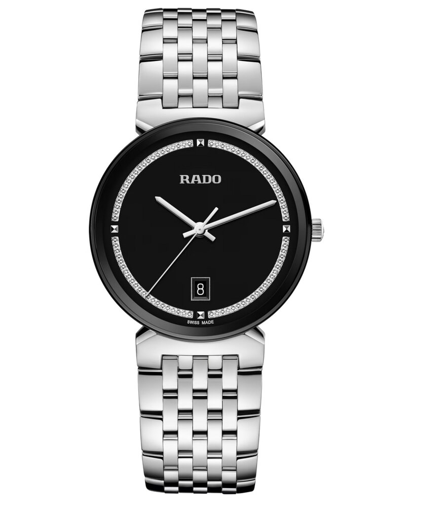 Женские часы Rado Florence 073.3912.4.016, механизм кварцевый, циферблат черный, браслет нержавеющая сталь — Изображение 1