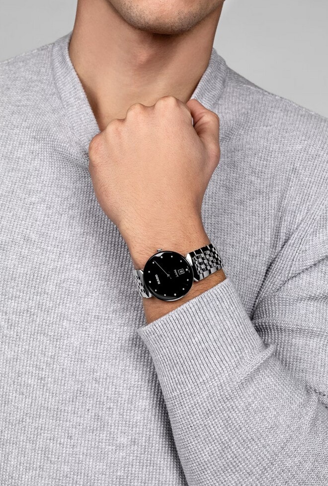 Унисекс часы Rado Florence 073.3912.4.073, механизм кварцевый, циферблат черный, браслет нержавеющая сталь — Изображение 2