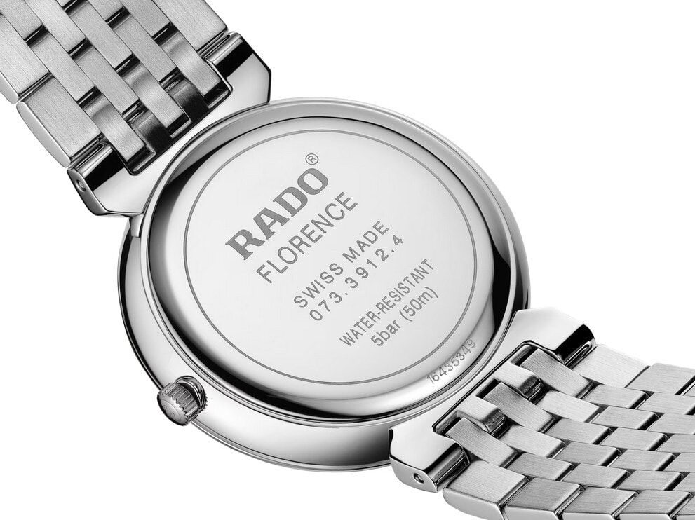 Унисекс часы Rado Florence 073.3912.4.073, механизм кварцевый, циферблат черный, браслет нержавеющая сталь — Изображение 6