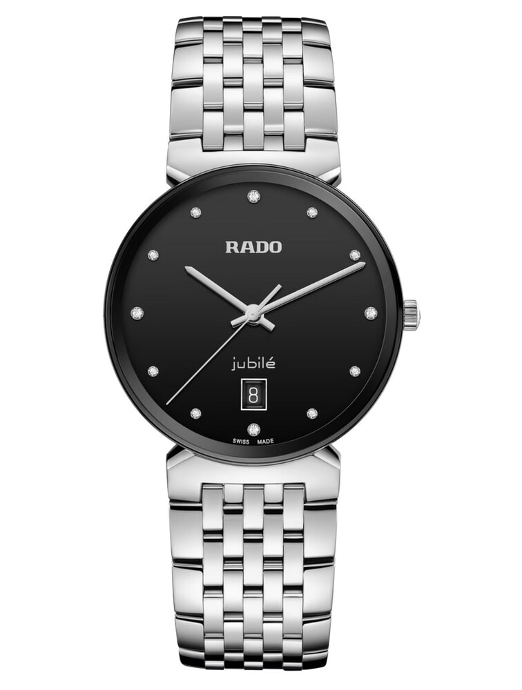 Унисекс часы Rado Florence 073.3912.4.073, механизм кварцевый, циферблат черный, браслет нержавеющая сталь — Изображение 1