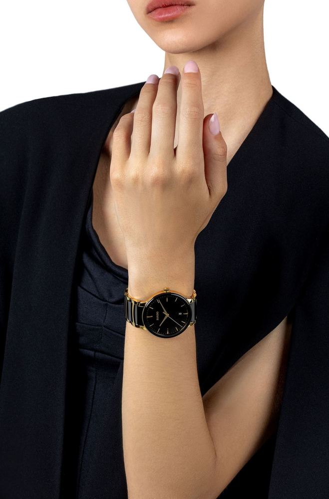 Унисекс кварцевый часы Rado Centrix 073.6022.3.015 черный нержавеющая сталь + pvd + керамика — Изображение 7
