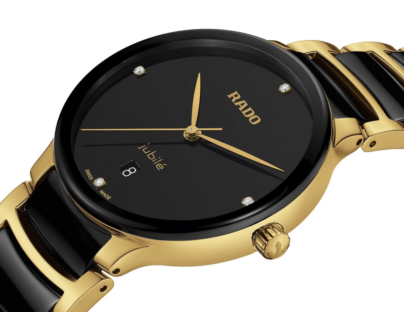 Унисекс кварцевый часы Rado Centrix 073.6022.3.071 черный нержавеющая сталь + pvd + керамика — Изображение 2