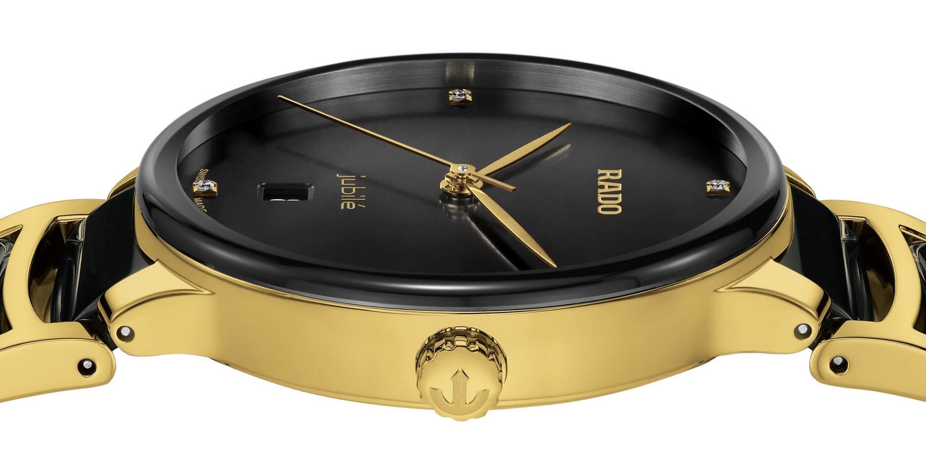 Унисекс кварцевый часы Rado Centrix 073.6022.3.071 черный нержавеющая сталь + pvd + керамика — Изображение 3