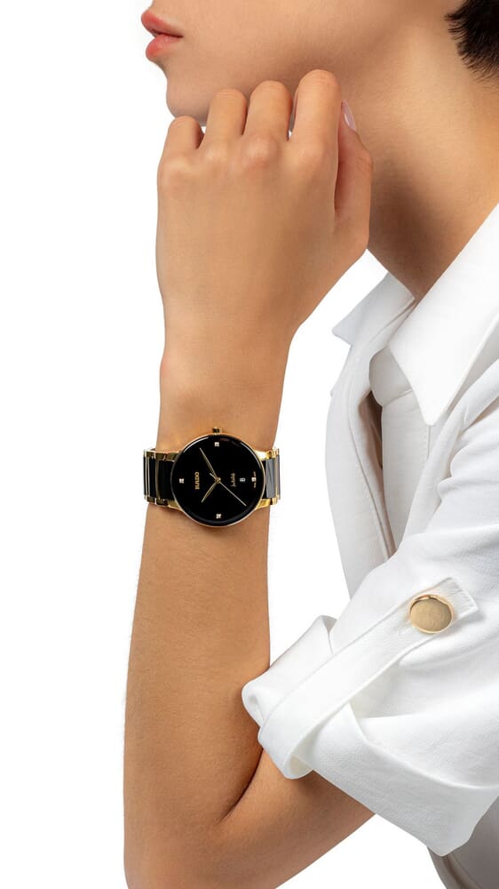 Унисекс кварцевый часы Rado Centrix 073.6022.3.071 черный нержавеющая сталь + pvd + керамика — Изображение 7
