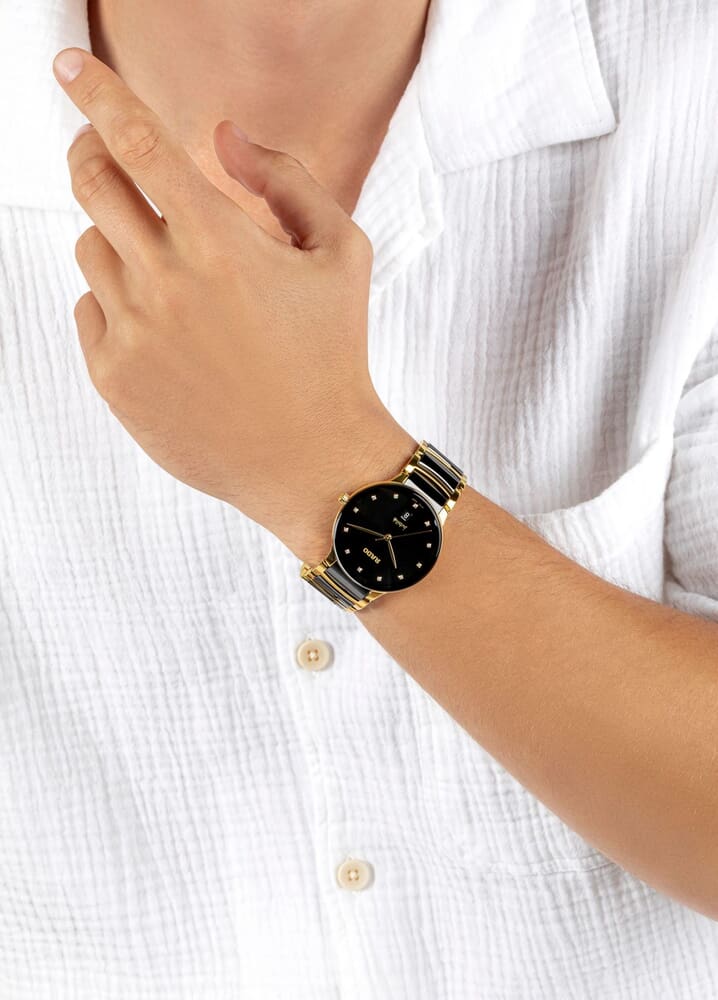 Унисекс кварцевый часы Rado Centrix 073.6022.3.074 черный нержавеющая сталь + pvd + керамика — Изображение 3