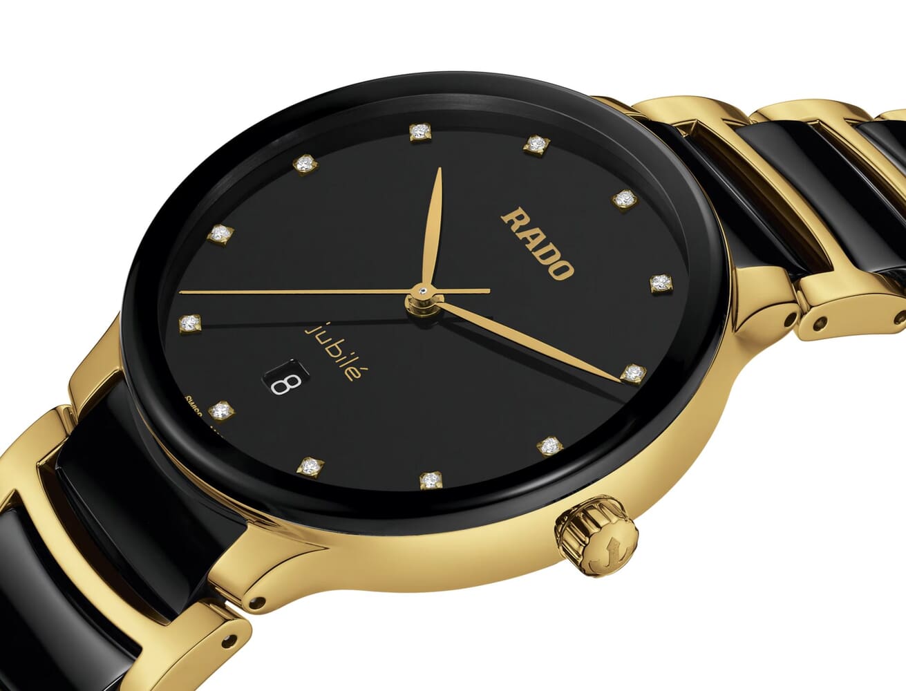 Унисекс кварцевый часы Rado Centrix 073.6022.3.074 черный нержавеющая сталь + pvd + керамика — Изображение 4