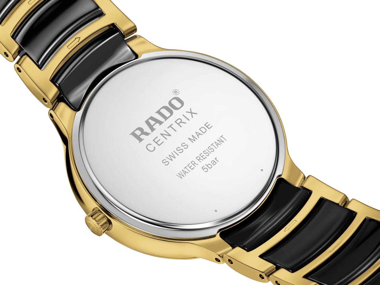 Унисекс кварцевый часы Rado Centrix 073.6022.3.074 черный нержавеющая сталь + pvd + керамика — Изображение 6
