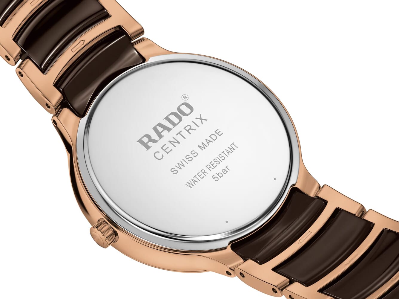 Унисекс кварцевый часы Rado Centrix 073.6023.3.071 коричневый нержавеющая сталь + керамика — Изображение 4