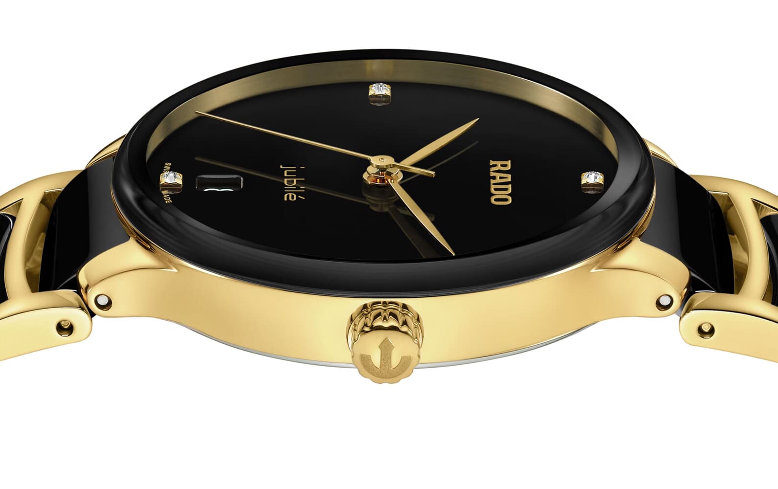 Женские кварцевый часы Rado Centrix 073.6039.3.071 черный нержавеющая сталь + pvd + керамика — Изображение 3