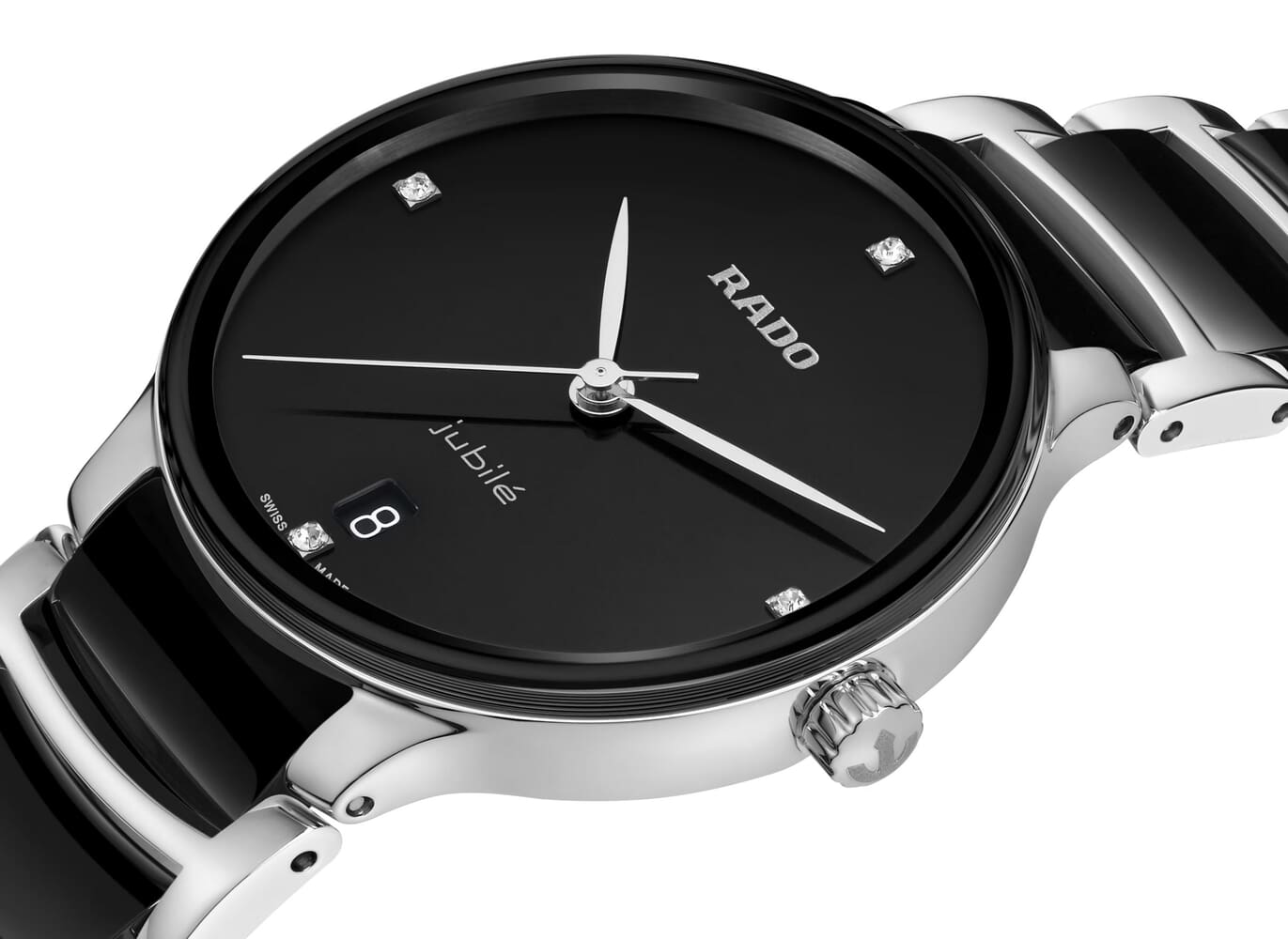 Женские кварцевый часы Rado Centrix 073.6040.3.071 черный нержавеющая сталь + керамика — Изображение 2