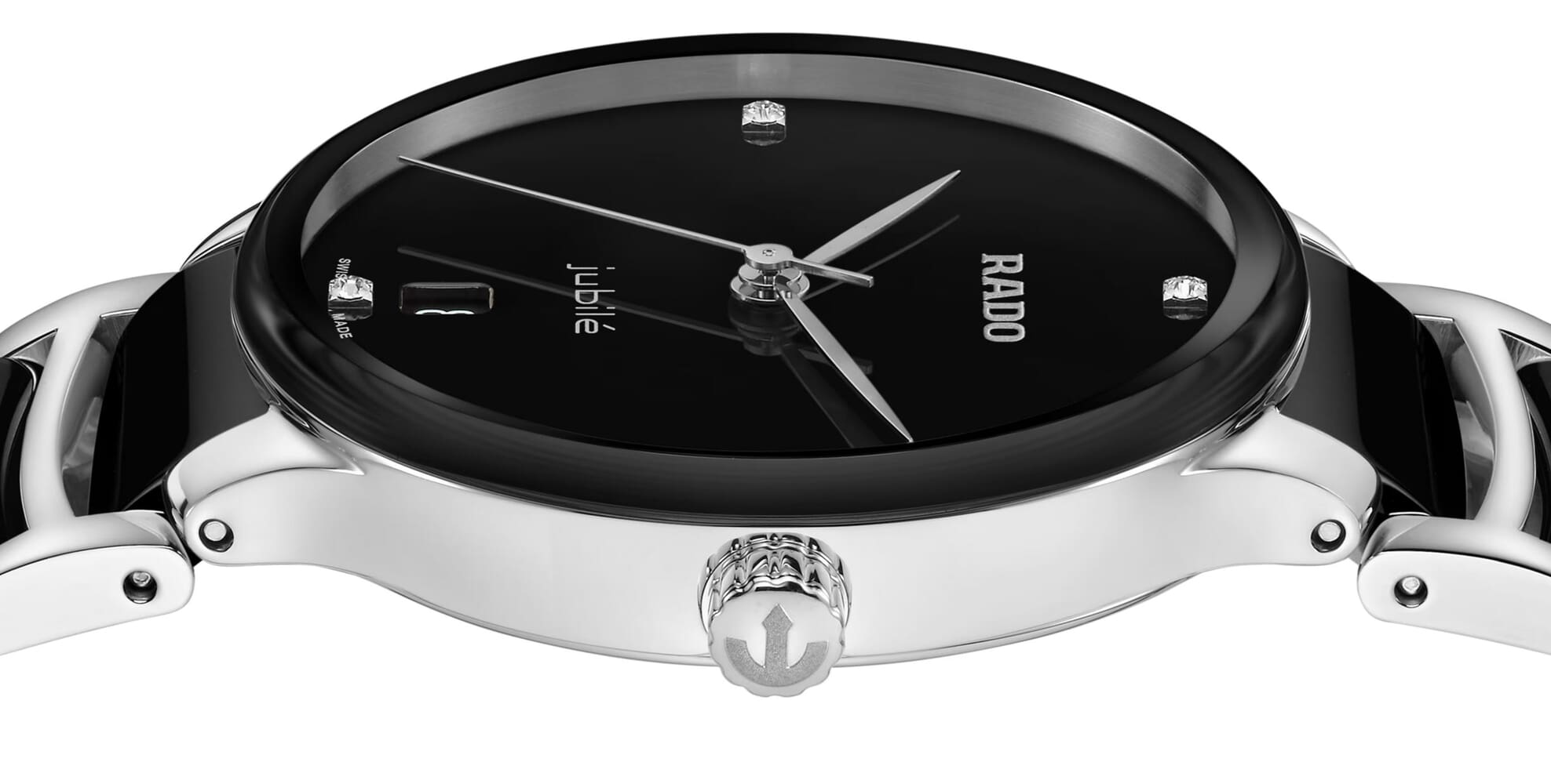 Женские кварцевый часы Rado Centrix 073.6040.3.071 черный нержавеющая сталь + керамика — Изображение 3
