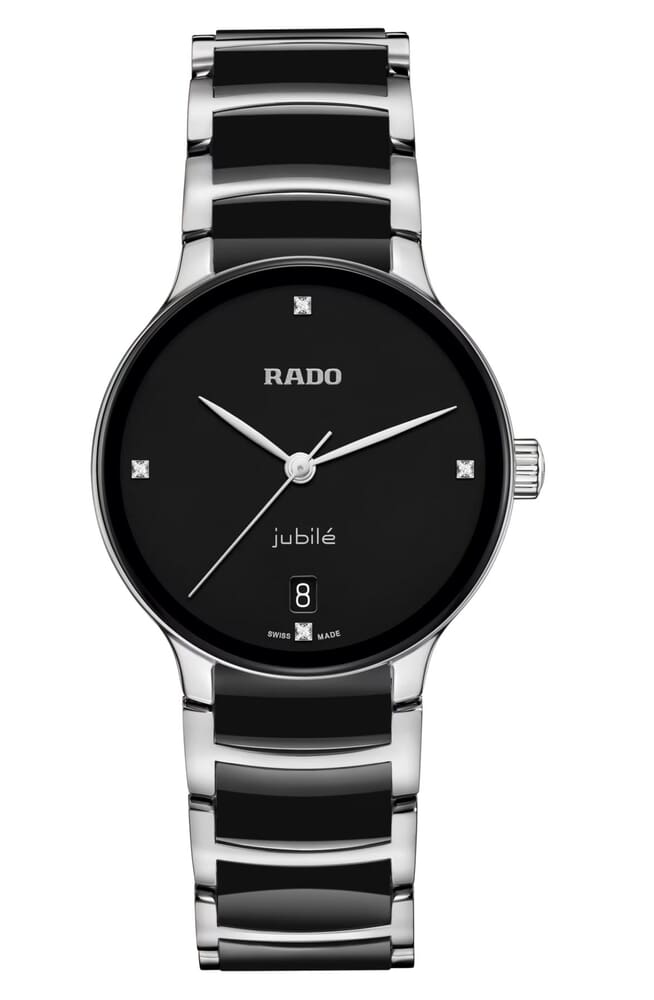 Женские кварцевый часы Rado Centrix 073.6040.3.071 черный нержавеющая сталь + керамика — Изображение 1