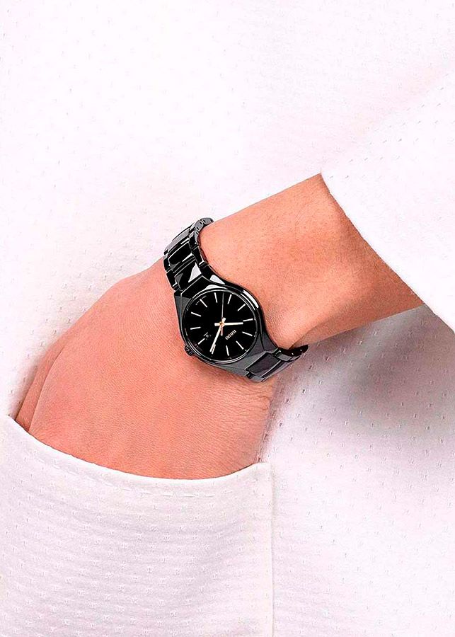 Женские часы Rado True 079.0059.3.016, механизм кварцевый, циферблат черный, браслет керамический — Изображение 2