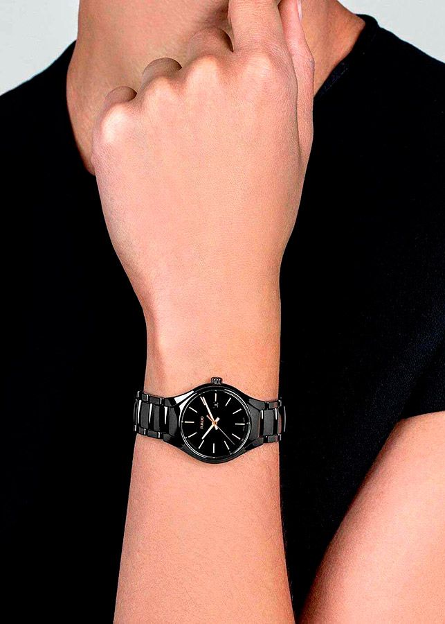 Женские часы Rado True 079.0059.3.016, механизм кварцевый, циферблат черный, браслет керамический — Изображение 3