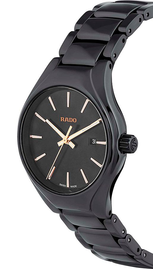 Женские часы Rado True 079.0059.3.016, механизм кварцевый, циферблат черный, браслет керамический — Изображение 4