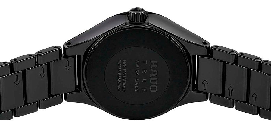 Женские часы Rado True 079.0059.3.016, механизм кварцевый, циферблат черный, браслет керамический — Изображение 6