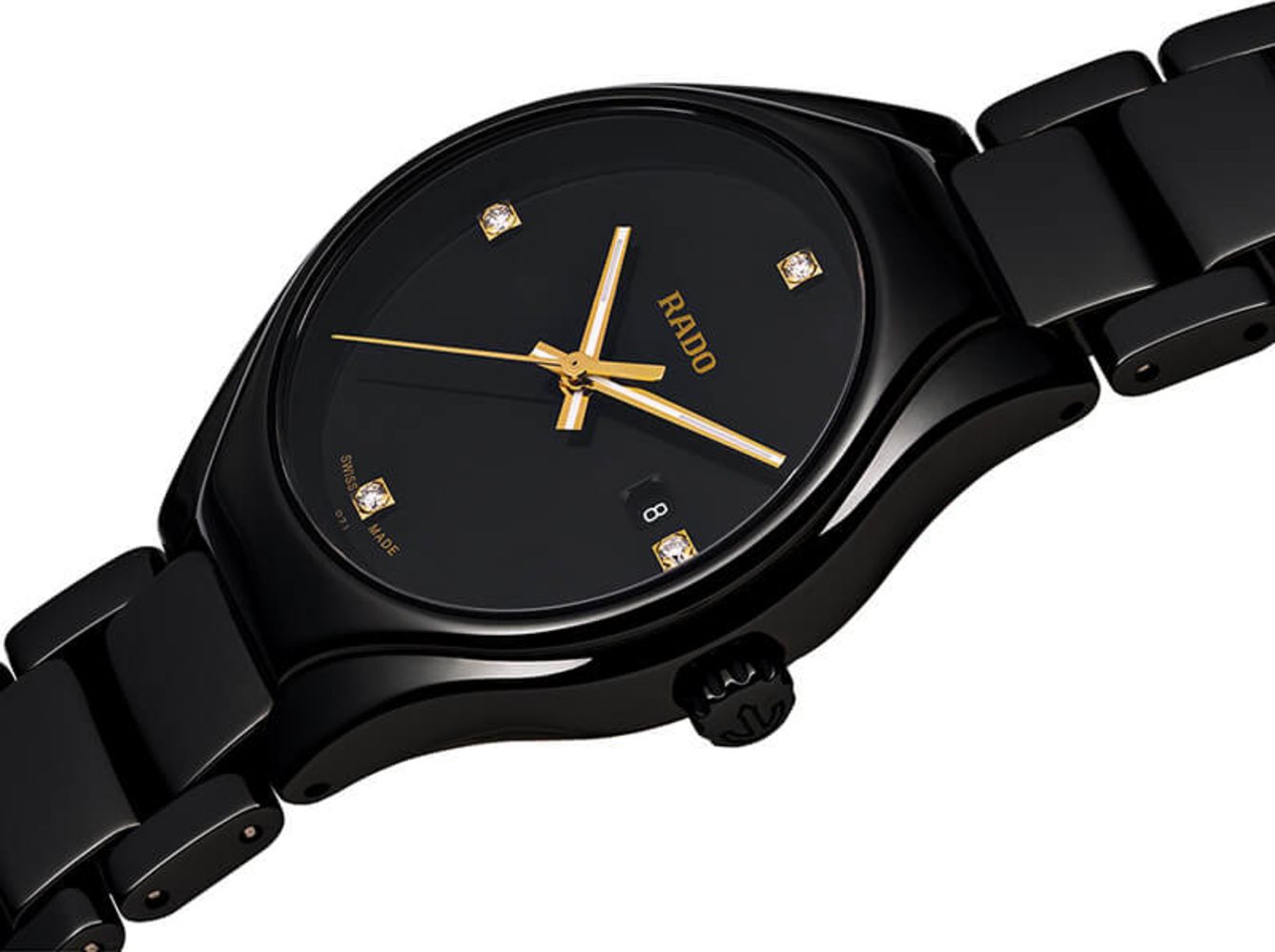 Женские кварцевый часы Rado True 079.0059.3.071 черный керамический — Изображение 2