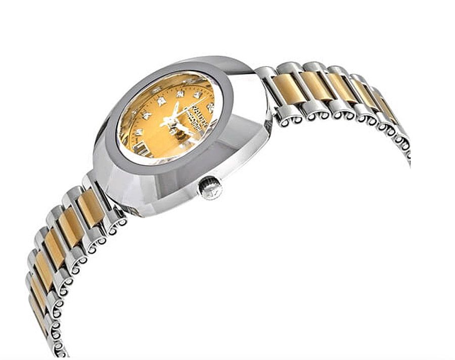Женские часы Rado DiaStar 079.0307.3.130, механизм кварцевый, циферблат золотистый, браслет нержавеющая сталь — Изображение 3