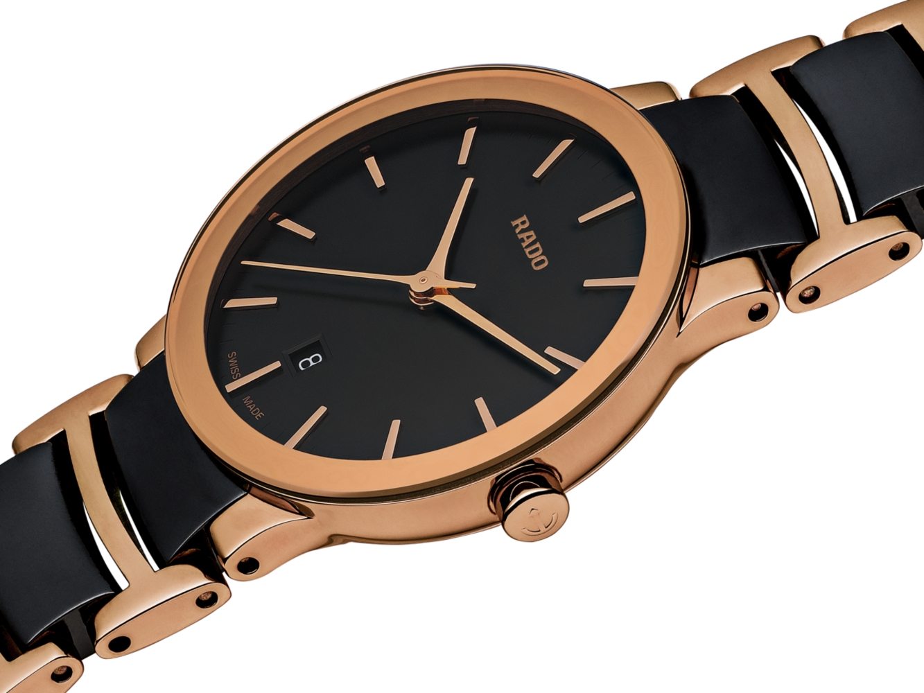 Женские кварцевый часы Rado Centrix 079.0555.3.073 черный нержавеющая сталь — Изображение 2