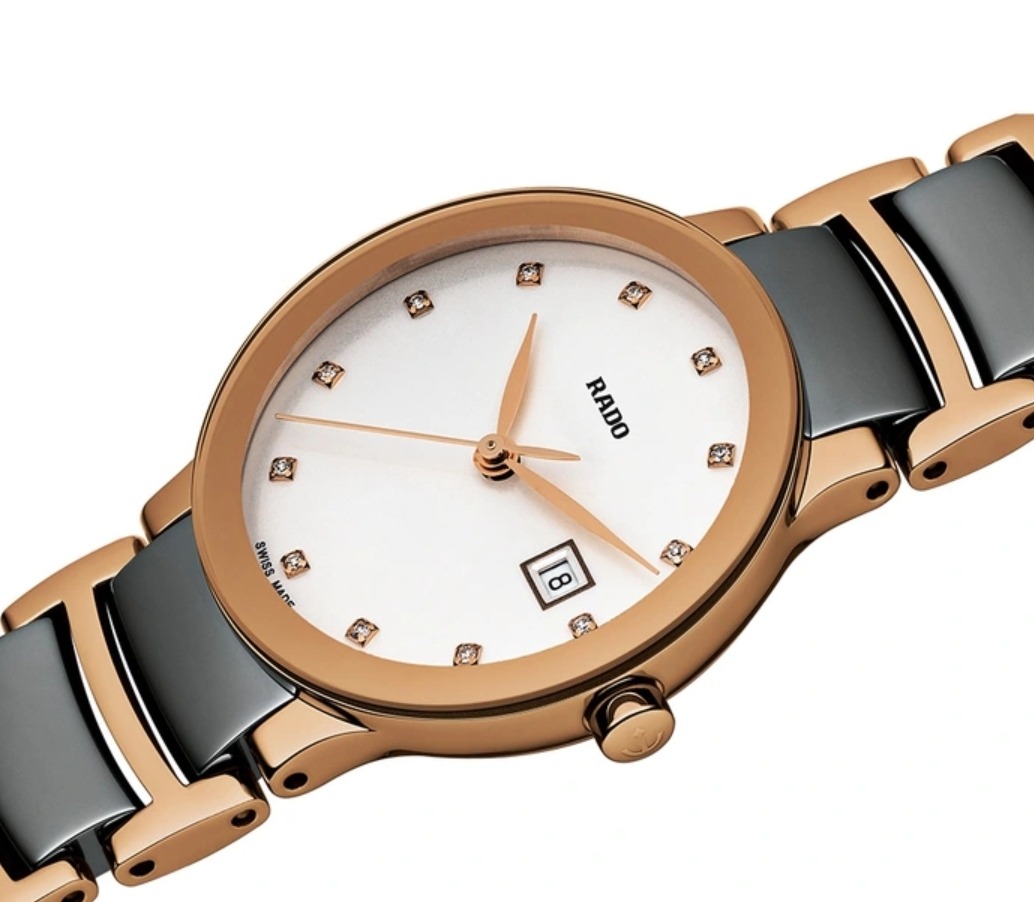 Женские кварцевый часы Rado Centrix 079.0555.3.076 белый керамика  + нержавеющая сталь / pvd-покрытие — Изображение 2