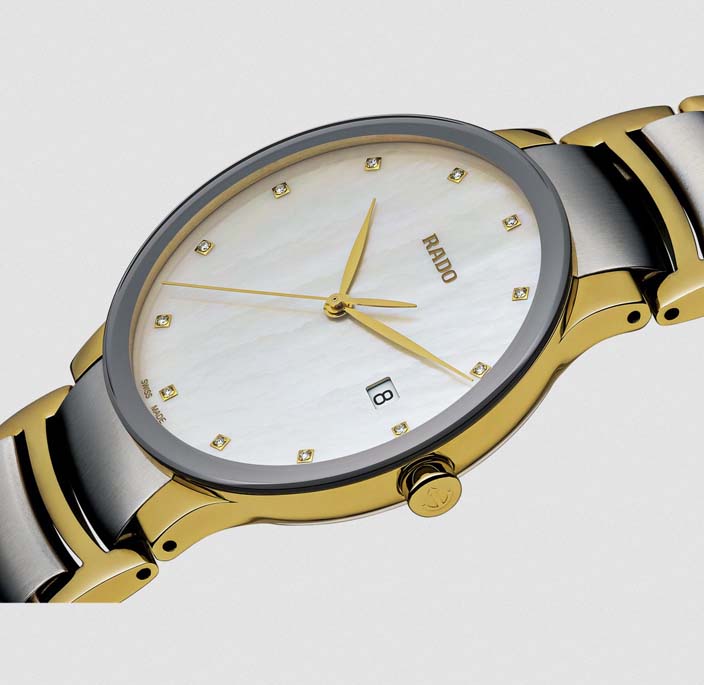 Женские часы Rado Centrix 079.0932.3.092, механизм кварцевый, циферблат белый, браслет нержавеющая сталь + pvd — Изображение 2