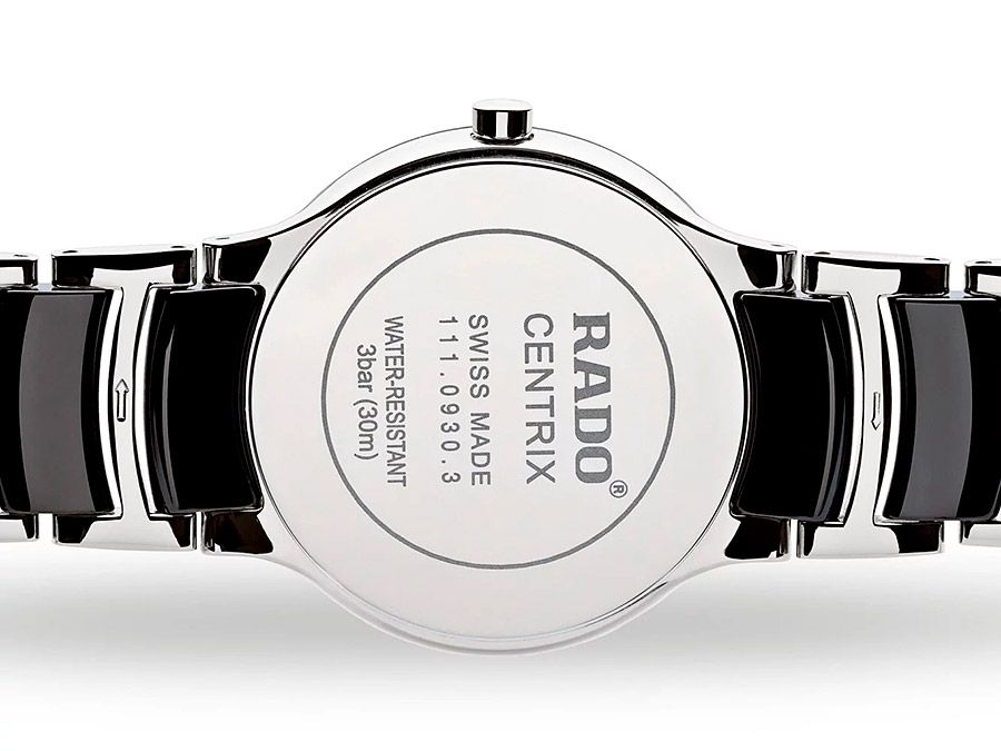 Женские часы Rado Centrix 079.0935.3.017, механизм кварцевый, циферблат черный, браслет керамический — Изображение 3