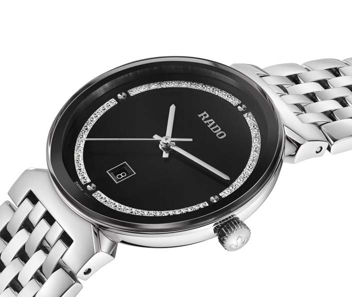 Женские часы Rado Florence 079.3913.4.016, механизм кварцевый, циферблат черный, браслет нержавеющая сталь — Изображение 3