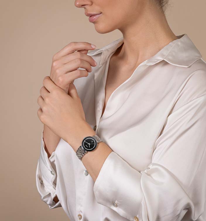 Женские часы Rado Florence 079.3913.4.016, механизм кварцевый, циферблат черный, браслет нержавеющая сталь — Изображение 4
