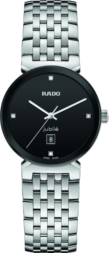 Женские часы Rado Florence 079.3913.4.071, механизм кварцевый, циферблат черный, браслет нержавеющая сталь — Изображение 1