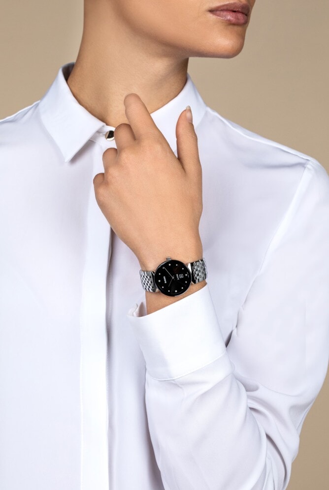 Женские кварцевый часы Rado Florence 079.3913.4.073 черный нержавеющая сталь — Изображение 2