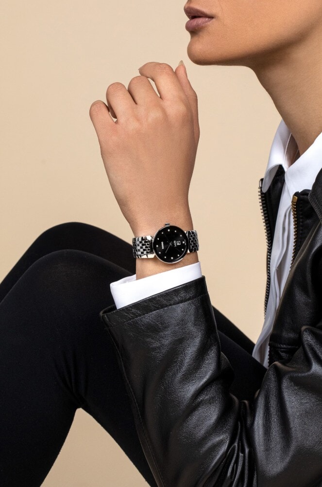 Женские кварцевый часы Rado Florence 079.3913.4.073 черный нержавеющая сталь — Изображение 3