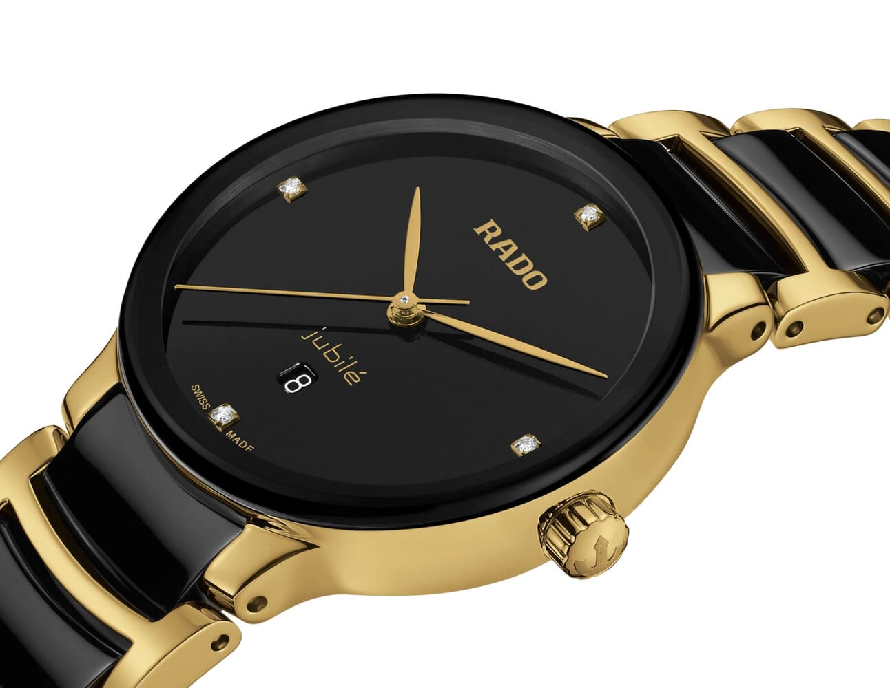 Женские кварцевый часы Rado Centrix 079.6025.3.071 черный нержавеющая сталь + pvd + керамика — Изображение 2