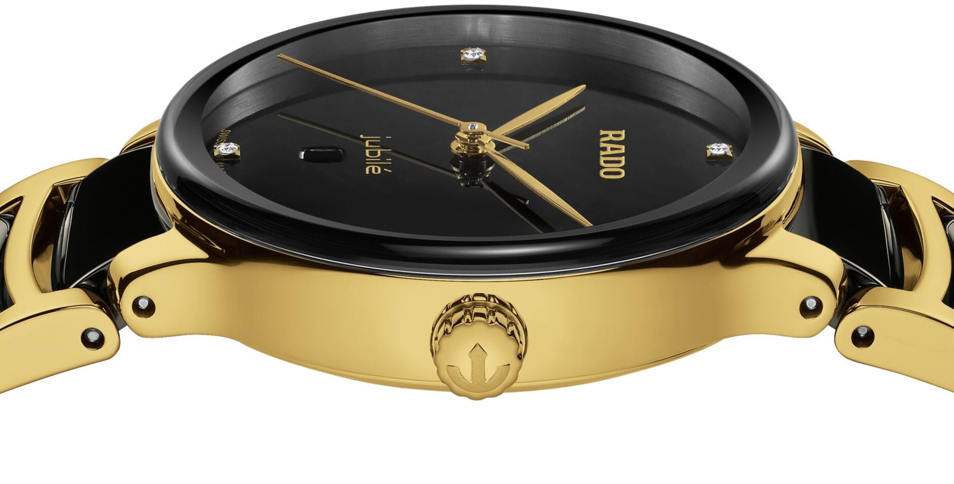 Женские кварцевый часы Rado Centrix 079.6025.3.071 черный нержавеющая сталь + pvd + керамика — Изображение 3