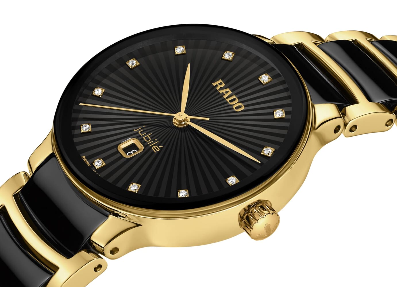 Женские кварцевый часы Rado Centrix 079.6025.3.074 черный нержавеющая сталь + pvd + керамика — Изображение 2