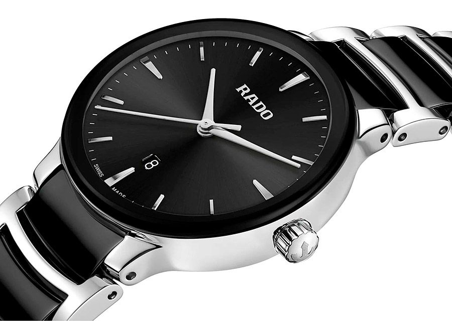 Женские часы Rado Centrix 079.6026.3.015, механизм кварцевый, циферблат черный, браслет керамический — Изображение 3