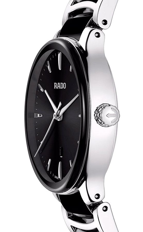 Женские часы Rado Centrix 079.6026.3.015, механизм кварцевый, циферблат черный, браслет керамический — Изображение 4