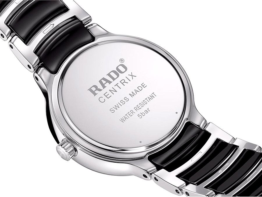 Женские часы Rado Centrix 079.6026.3.015, механизм кварцевый, циферблат черный, браслет керамический — Изображение 5