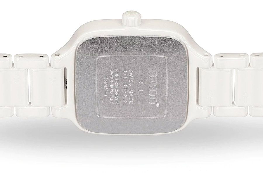 Женские часы Rado True Square 079.6072.3.090, механизм кварцевый, циферблат белый, браслет высокотехнологичная керамика — Изображение 5