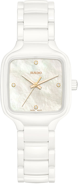 Женские кварцевый часы Rado True Square 079.6072.3.090 белый высокотехнологичная керамика — Изображение 1