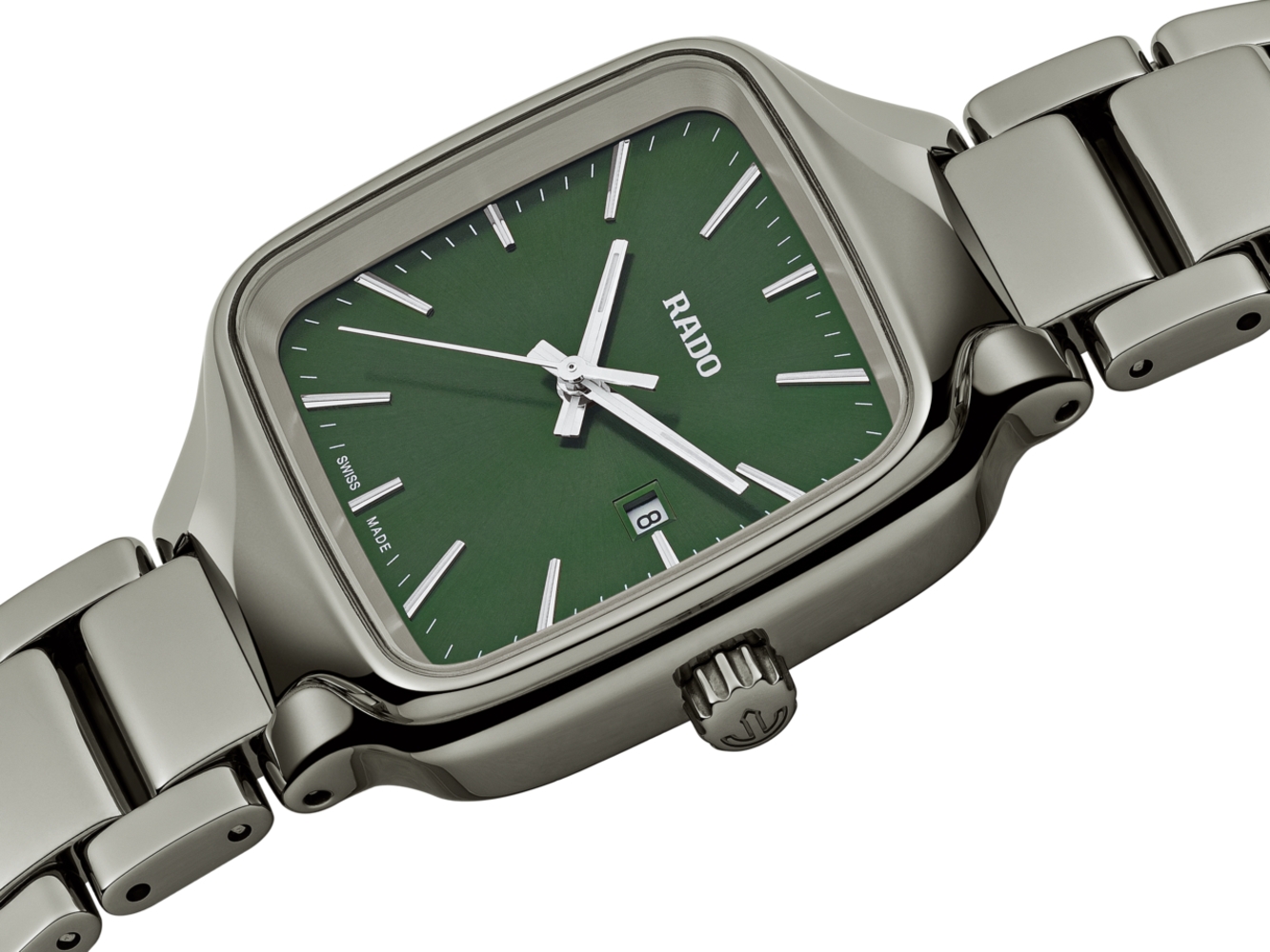 Женские кварцевый часы Rado True Square 079.6079.3.031 зеленый керамика — Изображение 2