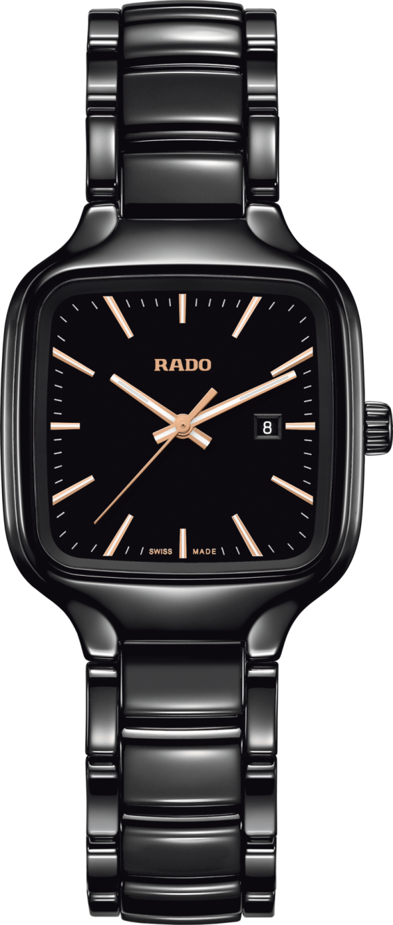 Женские кварцевый часы Rado True Square 079.6080.3.016 черный керамический, титан — Изображение 1