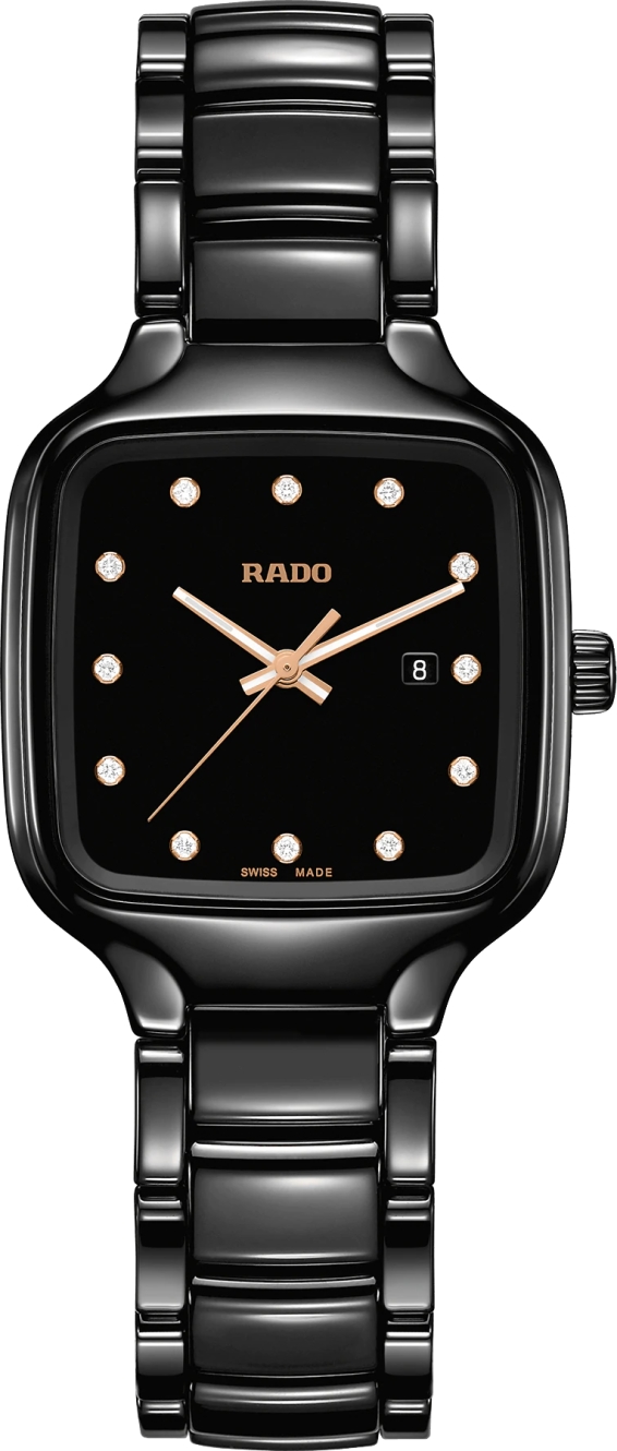 Женские кварцевый часы Rado True Square 079.6080.3.070 черный керамический — Изображение 1