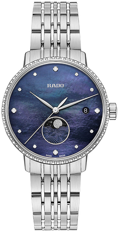 Женские кварцевый часы Rado Coupole Classic 084.3882.4.090 синий нержавеющая сталь — Изображение 1
