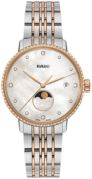 Женские кварцевый часы Rado Coupole Classic 084.3882.4.292 белый нержавеющая сталь + pvd — Изображение 1