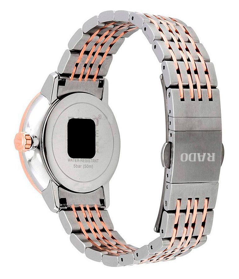 Женские часы Rado Coupole Classic 084.3883.4.094, механизм кварцевый, циферблат белый, браслет нержавеющая сталь + pvd — Изображение 3