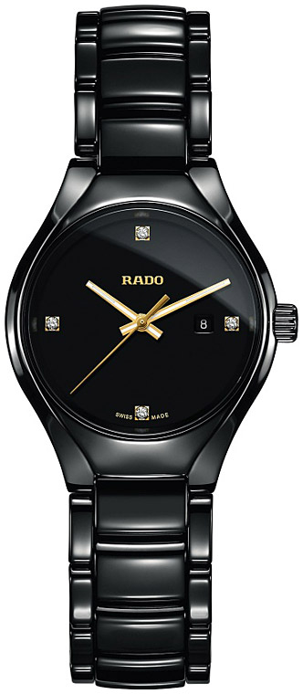 Женские кварцевый часы Rado True 111.0059.3.071 черный керамика — Изображение 1