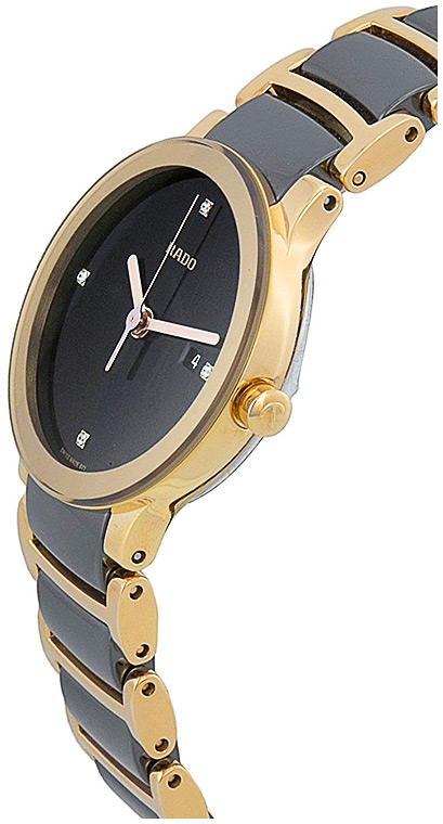 Женские кварцевый часы Rado Centrix 111.0555.3.071 черный нержавеющая сталь + pvd + керамика — Изображение 2