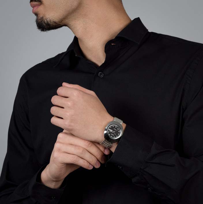 Мужские часы Rado DiaStar 114.0391.3.015, механизм кварцевый, циферблат черный, браслет нержавеющая сталь — Изображение 2